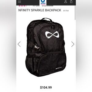 NFINITY BLACK SPARKLE CHEER BACKPACK